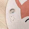 Waschbarer Spielteppich Rund - Sammy Fox Orange - thumbnail 4