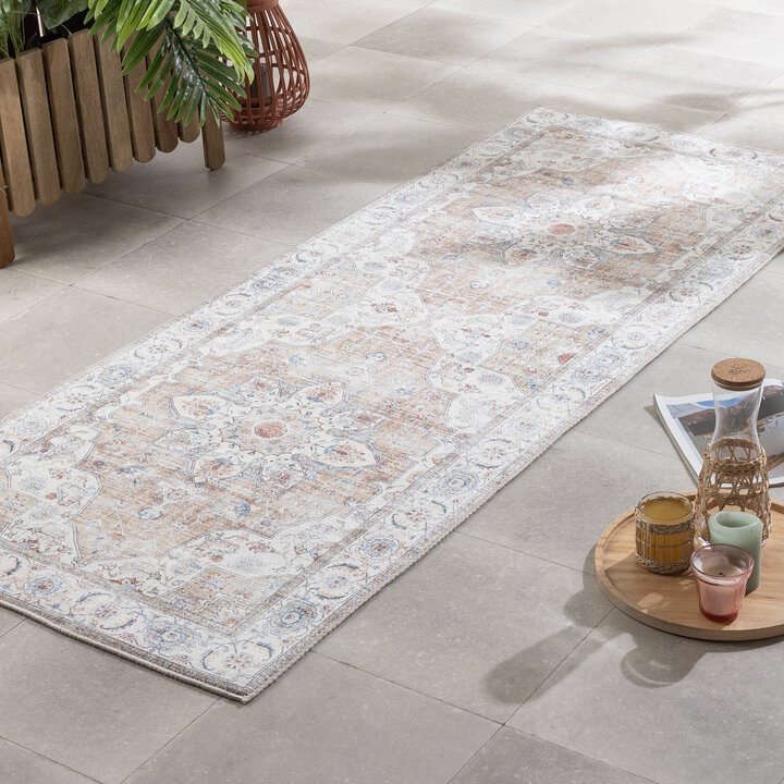 Waschbarer Läufer - Domingo Mandala Beige