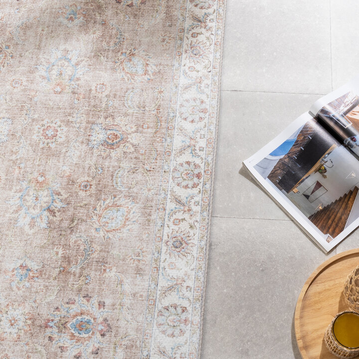 Waschbarer Läufer - Domingo Oriental Beige - 3