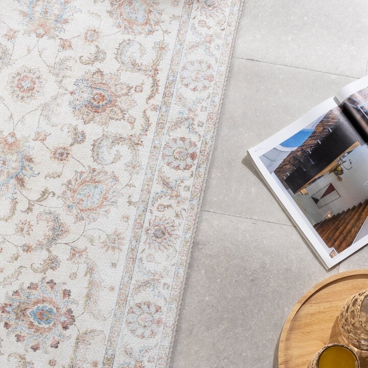 Waschbarer Läufer - Domingo Oriental Weiß - 3