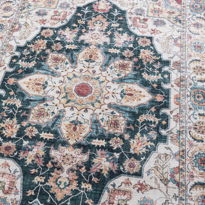 Waschbarer Läufer - Domingo Mandala Dunkelgrün - 5