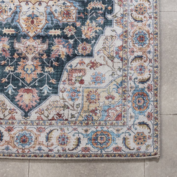 Waschbarer Läufer - Domingo Mandala Dunkelgrün - 6