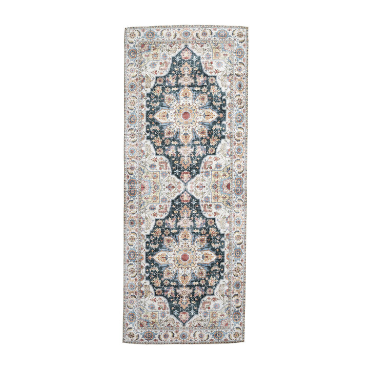 Waschbarer Läufer - Domingo Mandala Dunkelgrün - 1