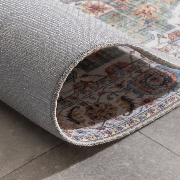 Waschbarer Läufer - Domingo Mandala Olivgrün - 8