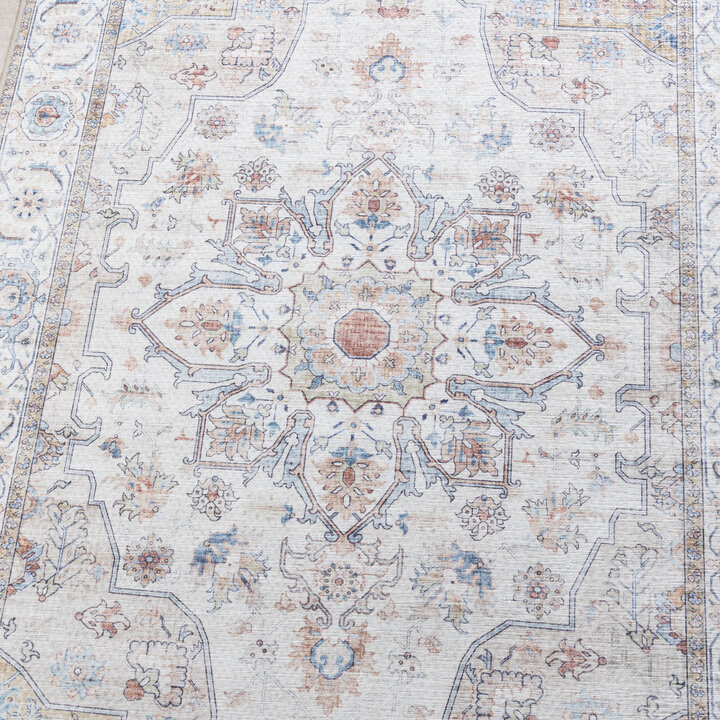 Waschbarer Läufer - Domingo Mandala Weiß - 5