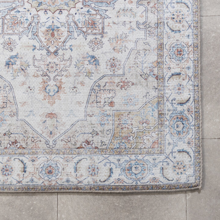 Waschbarer Läufer - Domingo Mandala Weiß - 6