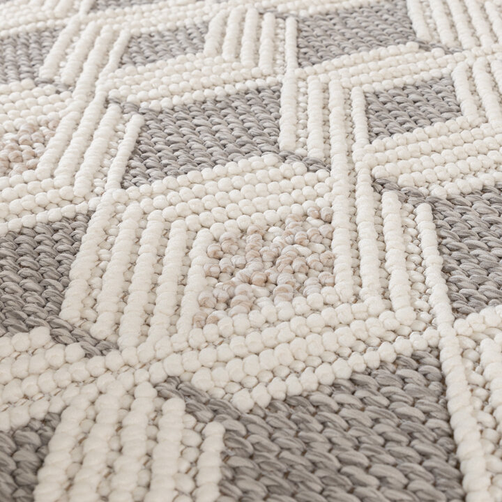 Nachhaltiger Teppich - Lorre Blocks Creme Anthrazit  - 3