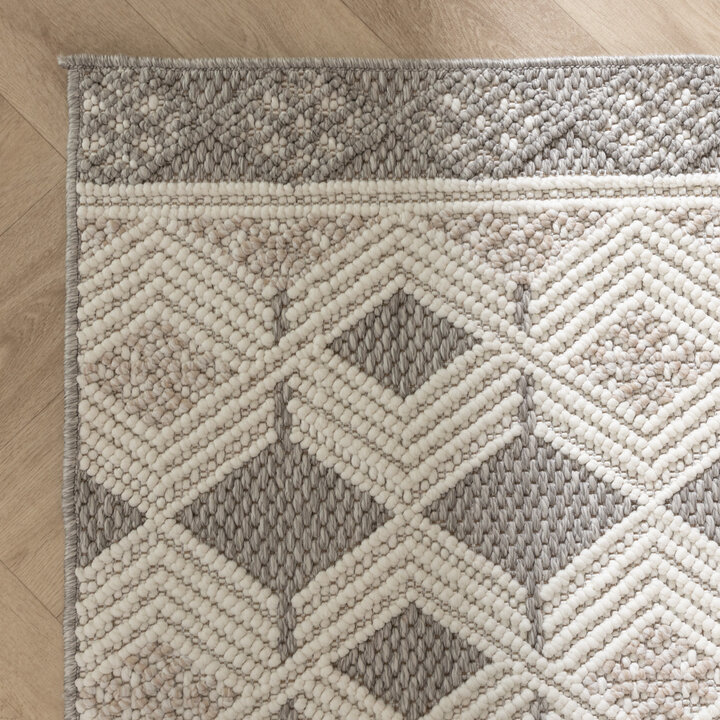 Nachhaltiger Teppich - Lorre Blocks Creme Anthrazit  - 4