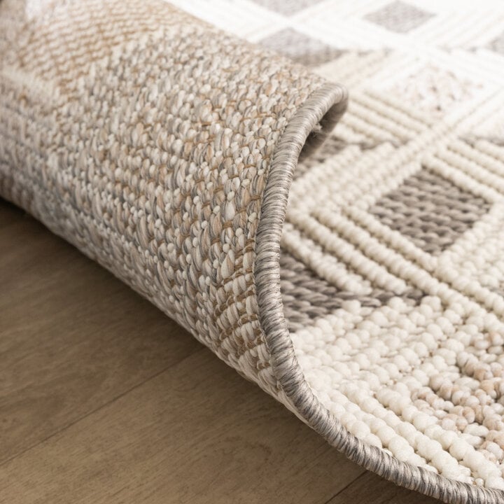 Nachhaltiger Teppich - Lorre Blocks Creme Anthrazit  - 6