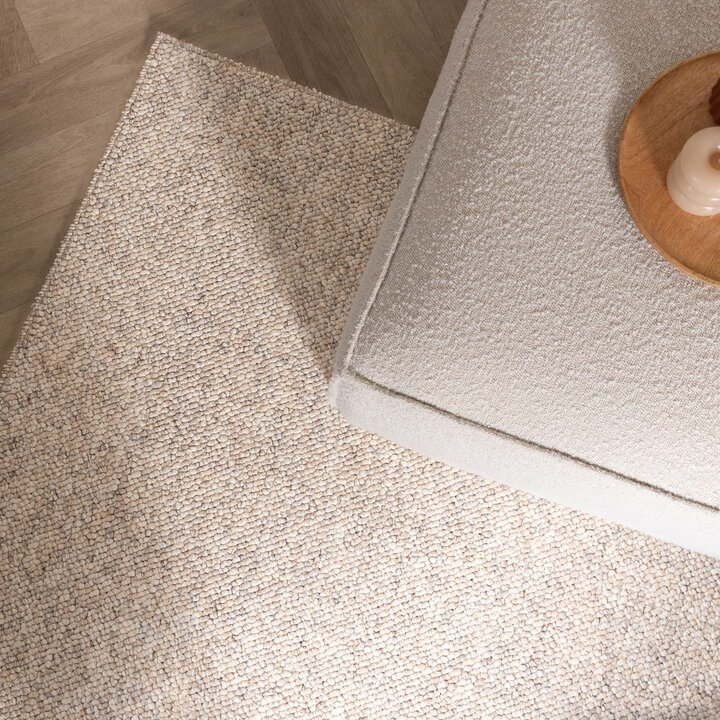 Waschbarer Wollteppich - Bruno Beige Creme - 3