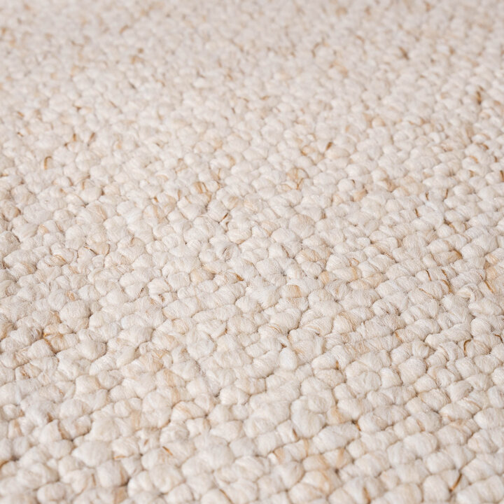 Waschbarer Wollteppich - Bruno Creme Weiß - 5
