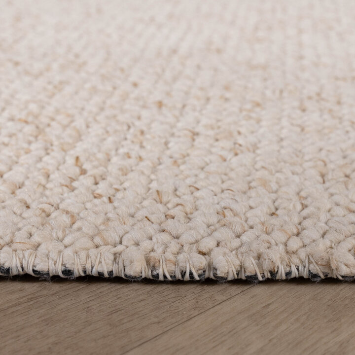 Waschbarer Wollteppich - Bruno Creme Weiß - 7