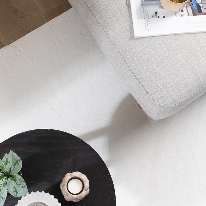 Flauschiger Teppich - Cozy Weiß - 3