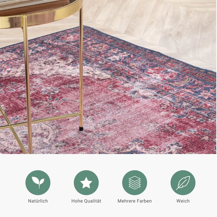 Teppich Vintage - Estate Medaillon Bordeaux Rot Outlet - 4