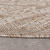 In- & Outdoor Jute Teppich Rund - Atlas Aztec Braun Creme - thumbnail 5