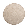 In- & Outdoor Jute Teppich Rund - Atlas Aztec Braun Creme - thumbnail 1
