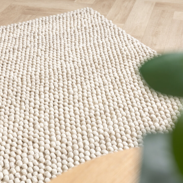 Wollteppich - Luminous Creme Weiß - 4