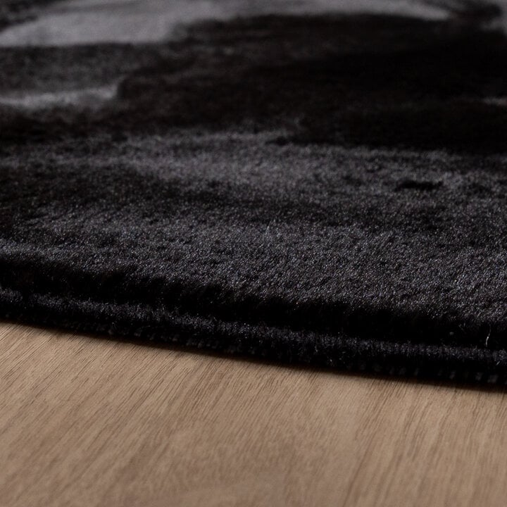 Flauschiger Teppich Rund - Cozy Schwarz  - 6