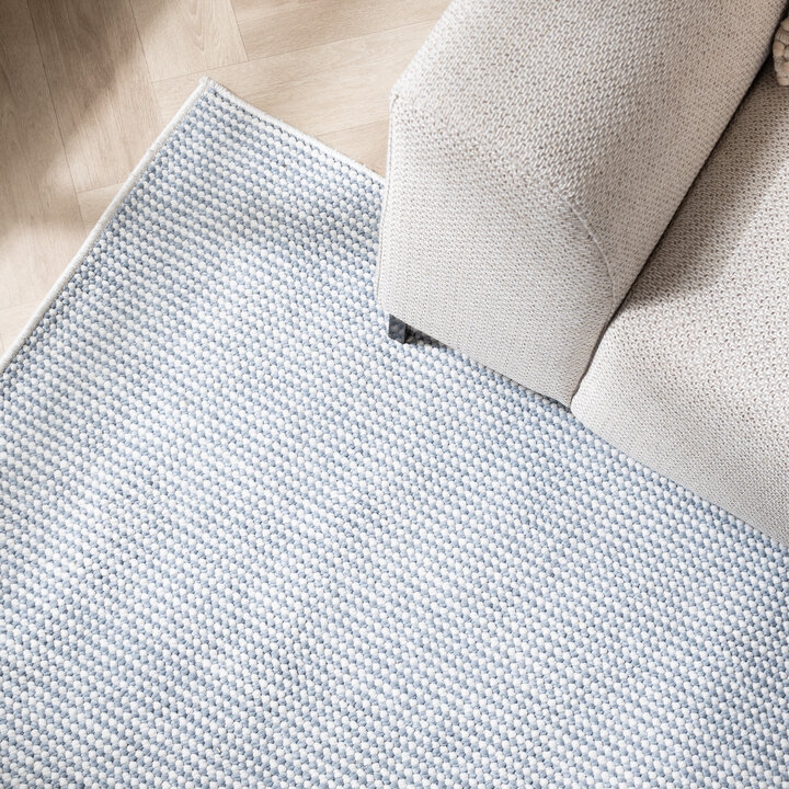 Kurzflor Teppich - Lykke Hellblau - 2