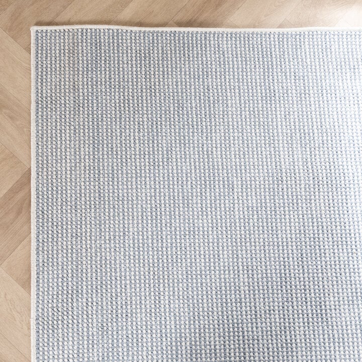 Kurzflor Teppich - Lykke Hellblau - 5