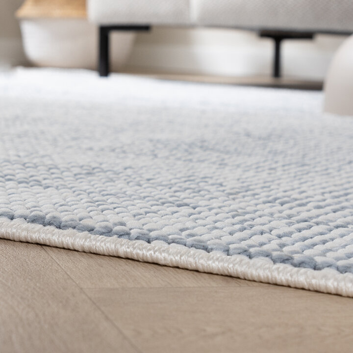 Kurzflor Teppich - Lykke Hellblau - 6