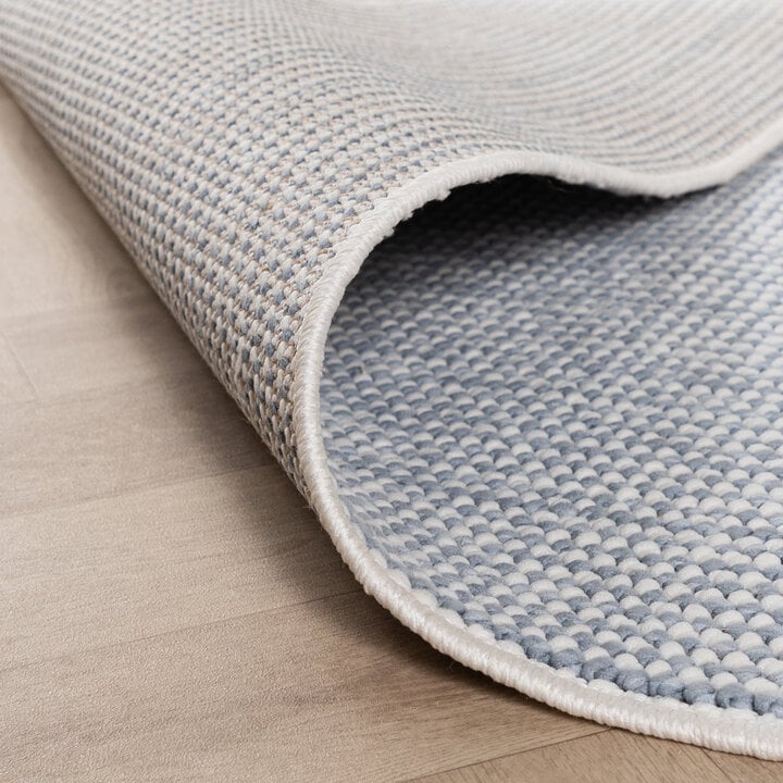 Kurzflor Teppich - Lykke Hellblau - 7