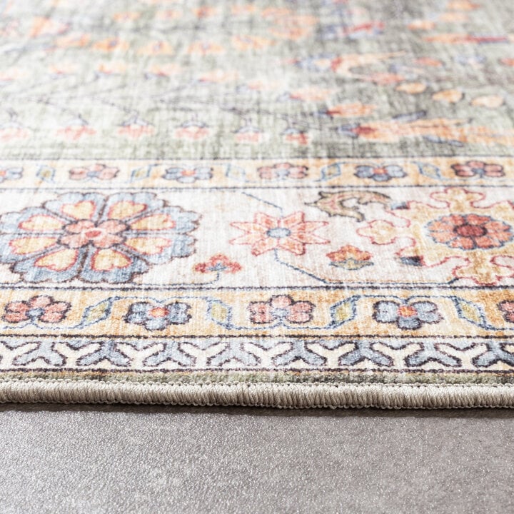 Vintage Gartenteppich - Santo Flora Olivgrün - 6