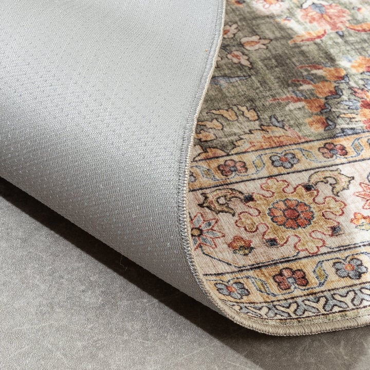 Vintage Gartenteppich - Santo Flora Olivgrün - 7