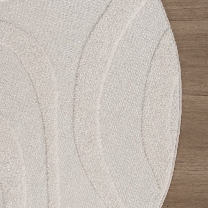 Runder Teppich Wohnzimmer - Charm Shapes Weiß - 5