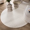Runder Teppich Wohnzimmer - Charm Arches Weiß - thumbnail