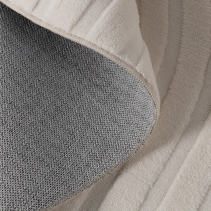 Runder Teppich Wohnzimmer - Charm Curves Weiß - 7