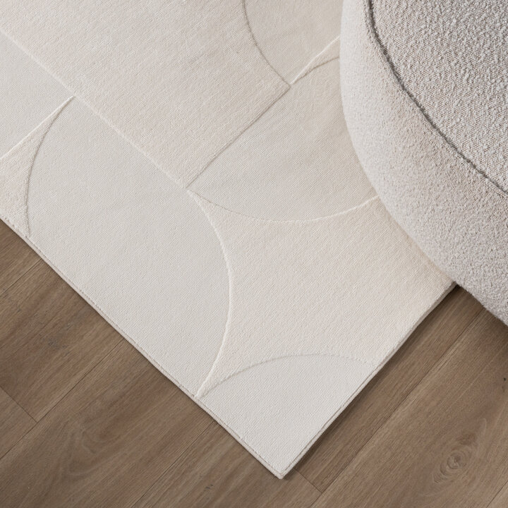 Teppich Wohnzimmer - Charm Circles Weiß - 3