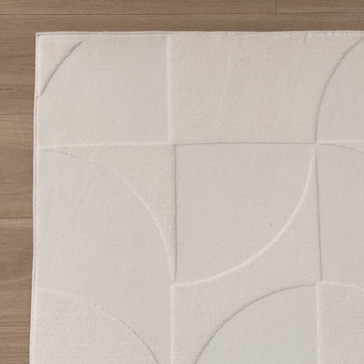 Teppich Wohnzimmer - Charm Circles Weiß - 5