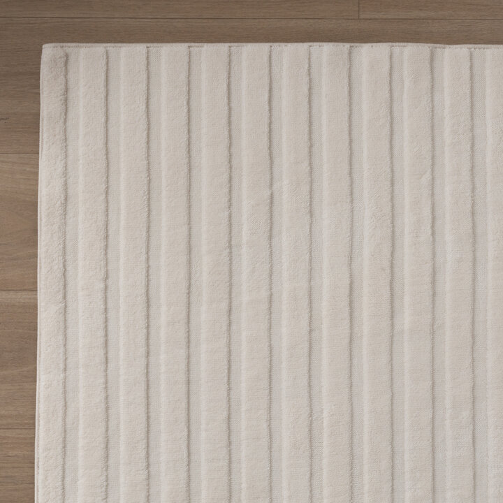 Teppich Wohnzimmer - Charm Curves Weiß - 5