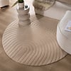 Runder Teppich Wohnzimmer - Charm Curves Beige - thumbnail