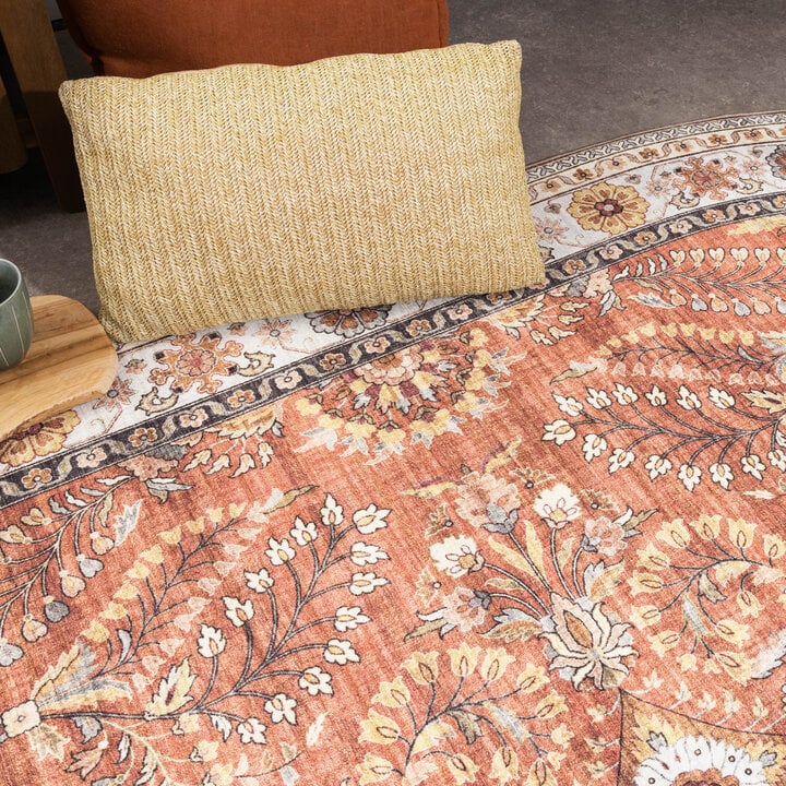 Vintage Gartenteppich Oval - Santo Flora Terrakotta - 3