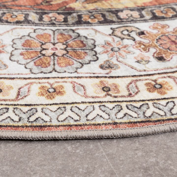 Vintage Gartenteppich Oval - Santo Flora Terrakotta - 6