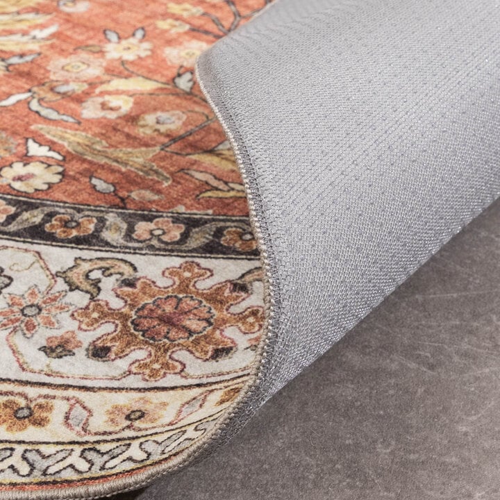 Vintage Gartenteppich Oval - Santo Flora Terrakotta - 7