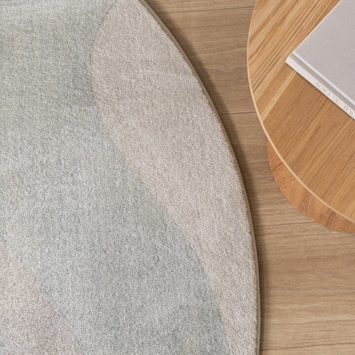 Moderner Teppich Rund - Field Grün - 3