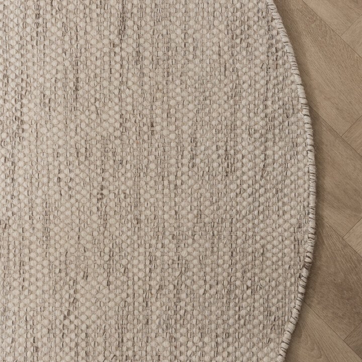 Wollteppich Rund- Bliss Beige Meliert - 5
