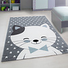 Kinderzimmerteppich - Anna Katze Blau - thumbnail