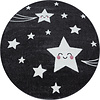 Kinderteppich Rund - Anna Sterne Grau - thumbnail