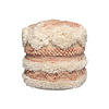 Kleiner Boho Hocker - Basai 225 Rosa Creme - thumbnail 1