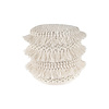 Kleiner Boho Hocker - Basai 335 Creme - thumbnail 1