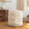 Kleiner Boho Hocker - Basai 425 Creme Grün - thumbnail