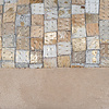 Leder Kissen Patchwork - Filz 100 Beige Gold - thumbnail 3