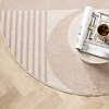 Skandinavischer Teppich Rund - Aurora Circles Beige - thumbnail 3