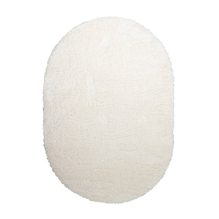 Shaggy Teppich Oval - Blaze Weiß - 1