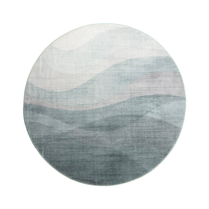 Moderner Teppich Rund - Field Grün - 1