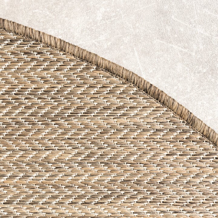 In- & Outdoor Teppich Rund - Malta Arrow Natur - 5
